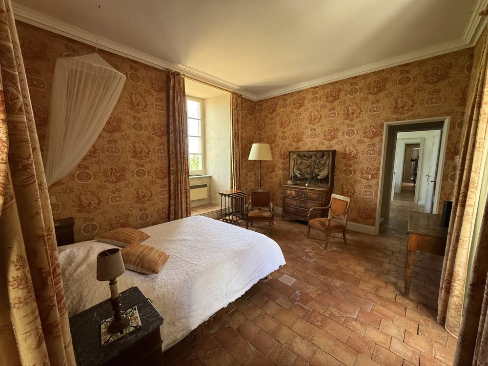 Chambre tendue de toile de Jouy