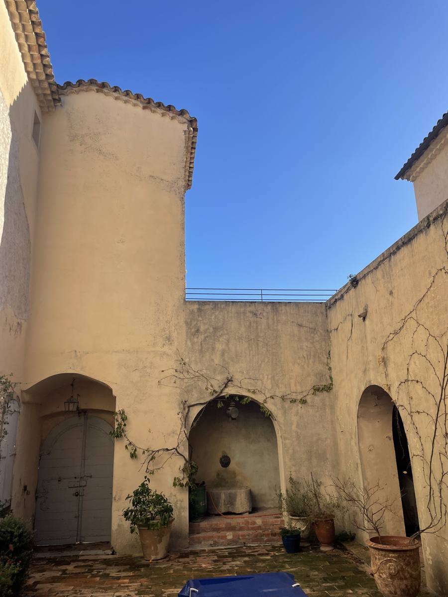 La tour et la fontaine de la cour